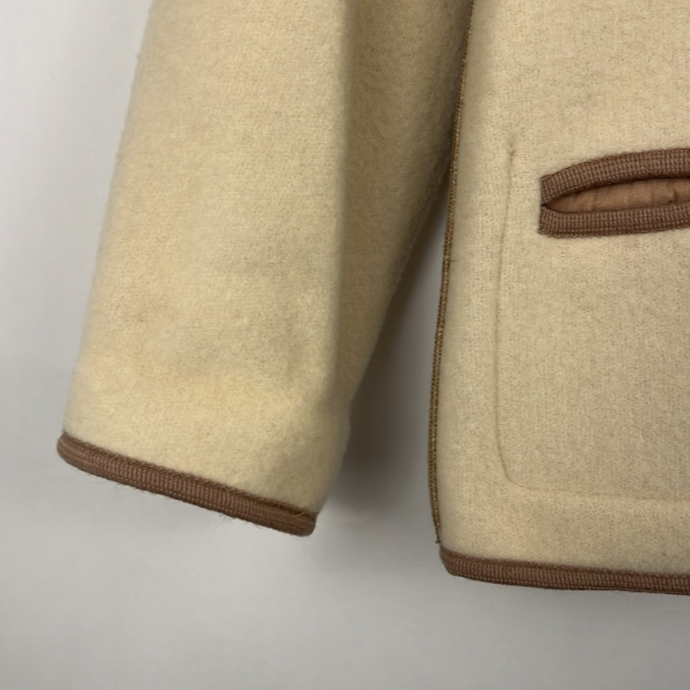 Turnaround by Cuddlecoat wool jacket reversible brown and cream M - Picture 11 of 15
